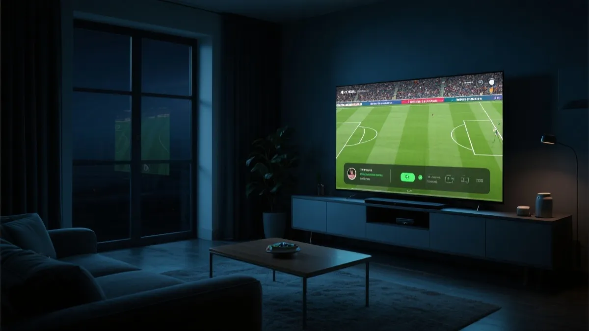 客厅大屏观看世界杯